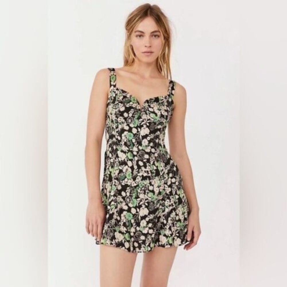 Free People Celia Floral Mini Skater Dress